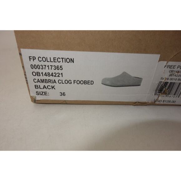 NEW Free People Black Cambria Footbed Clogs Women's 36 US Size 6 FP Collection - Picture 11 of 11